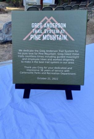 Trail Dedication Plaque
